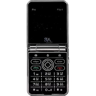 Sia Pro Flip2 (Dual Sim, 6.1 Cm (2.4 Inch) Display, 2000 Mah Battery, Blue, Black)
