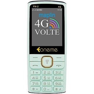 Oneme Fm02-4G (Dual Sim, 6.1 Cm (2.4 Inch) Display, 3000 Mah Battery, Green)