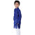 Kid Kupboard Cotton Boys Kurta and Pyjama Set, Blue and White, Full-Sleeves, 7-8 Years KIDS6291