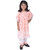Kid Kupboard Cotton Girls Kurti and Plazzo Set, Pink and White, Half-Sleeves, 6-7 Years KIDS6294