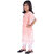 Kid Kupboard Cotton Girls Kurti and Plazzo Set, Pink and White, Half-Sleeves, 6-7 Years KIDS6294
