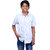 Kid Kupboard Cotton Boys Shirt, White, Half-Sleeves, 8-9 Years KIDS6305