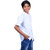 Kid Kupboard Cotton Boys Shirt, White, Half-Sleeves, 8-9 Years KIDS6305