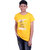 Kid Kupboard Cotton Boys T-Shirt, Yellow, Half-Sleeves, 11-12 Years KIDS6306