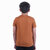 Kid Kupboard Cotton Boys T-Shirt, Brown, Half-Sleeves, 7-8 Years KIDS6317