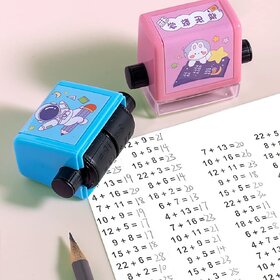 Roller Digital Teaching Stamp, Mathematic Roller Stamp Within 100 Teaching Math Practice Questions Pre-School Kindengarten Home School Supplies