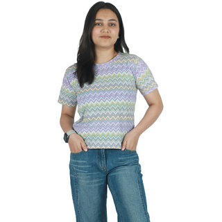 Kid Kupboard Cotton Girls T-Shirt, Multicolor, Half-Sleeves, 16-17 Years KIDS6338