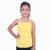 Kid Kupboard Cotton Girls Top, Light Yellow, Sleeveless, 6-7 Years KIDS6325