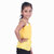 Kid Kupboard Cotton Girls Top, Light Yellow, Sleeveless, 6-7 Years KIDS6325