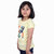 Kid Kupboard Cotton Girls T-Shirt, Yellow, Half-Sleeves, 5-6 Years KIDS6333