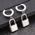 Hip Hop Lock Style Silver Earring
