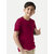 Boys Maroon Round neck with Pocket T-shirt
