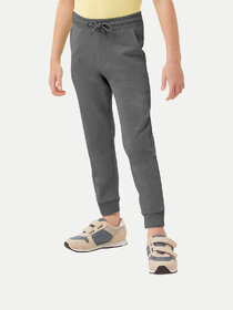 Boys Grey melange Solid Jogger