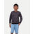 Boys Dark Grey Full Sleeve T-Shirt
