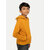 Boys Solid Mustard Hooded Sweatshirt