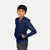 Boys Solid Navy Zipper Hoodies