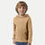 Boys Solid Light Peach Hooded Sweatshirt