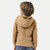 Boys Solid Light Peach Hooded Sweatshirt