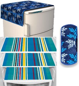REVEXO Polyester Floral Pattern Fridge Covers