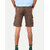 Mens Camel Solid Stylish Cargo Shorts