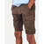 Mens Camel Solid Stylish Cargo Shorts