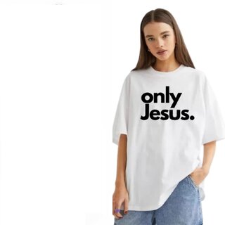 REVEXO Typography Cotton Blend White Color T-Shirt For Women