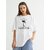 REVEXO Typography Cotton Blend Multicolor,White Color T-Shirt For Women