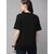 REVEXO Typography Cotton Blend Black Color T-Shirt For Women