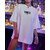REVEXO Typography Cotton Blend White Color T-Shirt For Women