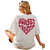 REVEXO Typography Cotton Blend White Color T-Shirt For Women