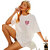 REVEXO Solid Cotton Blend White Color T-Shirt For Women