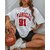 REVEXO Typography Cotton Blend White Color T-Shirt For Women