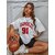 REVEXO Typography Cotton Blend White Color T-Shirt For Women