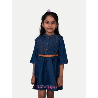 Girls Mid Blue Dresses