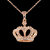 Crown Style Gold Plated Pendant