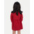 Girls Dark Red Printed Sweat Frock