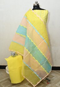 Yellow Handcrafted Ladies Suit Material