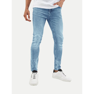 Mens Skinny Fit Light Blue Denim Pants