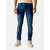 Mens Slim Fit Dark Blue Denim Pants