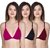 LAMBENCY Black,Pink,Maroon Plunge Bra