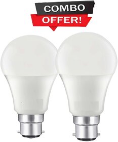 Combo of 2 My Chetan 7W Round 2-Pin LED Bulbs (White) | Energy-Efficient Lighting for Home and Office