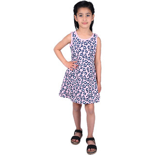 Kid Kupboard Cotton Girls A-Line Frock, Multicolor, 6-7 Years KIDS6350