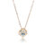 Cubic Square with Crystal inside Gold Plated Necklace