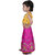 Kid Kupboard Cotton Baby Girls Ghagra Choli Set, Yellow and Pink, Sleeveless, 4-5 Years KIDS6363