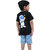 Kid Kupboard Cotton Boys T-Shirt, Black, Half-Sleeves, 6-7 Years KIDS6376