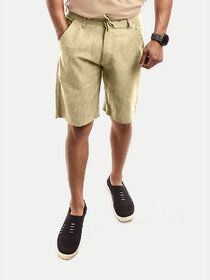 Mens Cream Remi Cotton Shorts