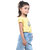 Kid Kupboard Cotton Girls T-Shirt, Yellow, Half-Sleeves, 5-6 Years KIDS6382