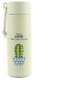 (Pack of 1) Tribbo Fruit Juice Milk Glass Bottle Wide Mouth Insulated Inner Glass Plastic bottle 400ml Bottle (Pack of 1) - Assorted Color