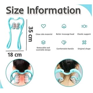 6 Dual Pressure Point Cervical Neck Massager Pinpoint Roller Neck Spine Massage Tool Relaxer Handheld Roller Therapy Nec