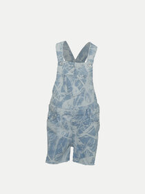 Light Blue Tie-dye Dungarees